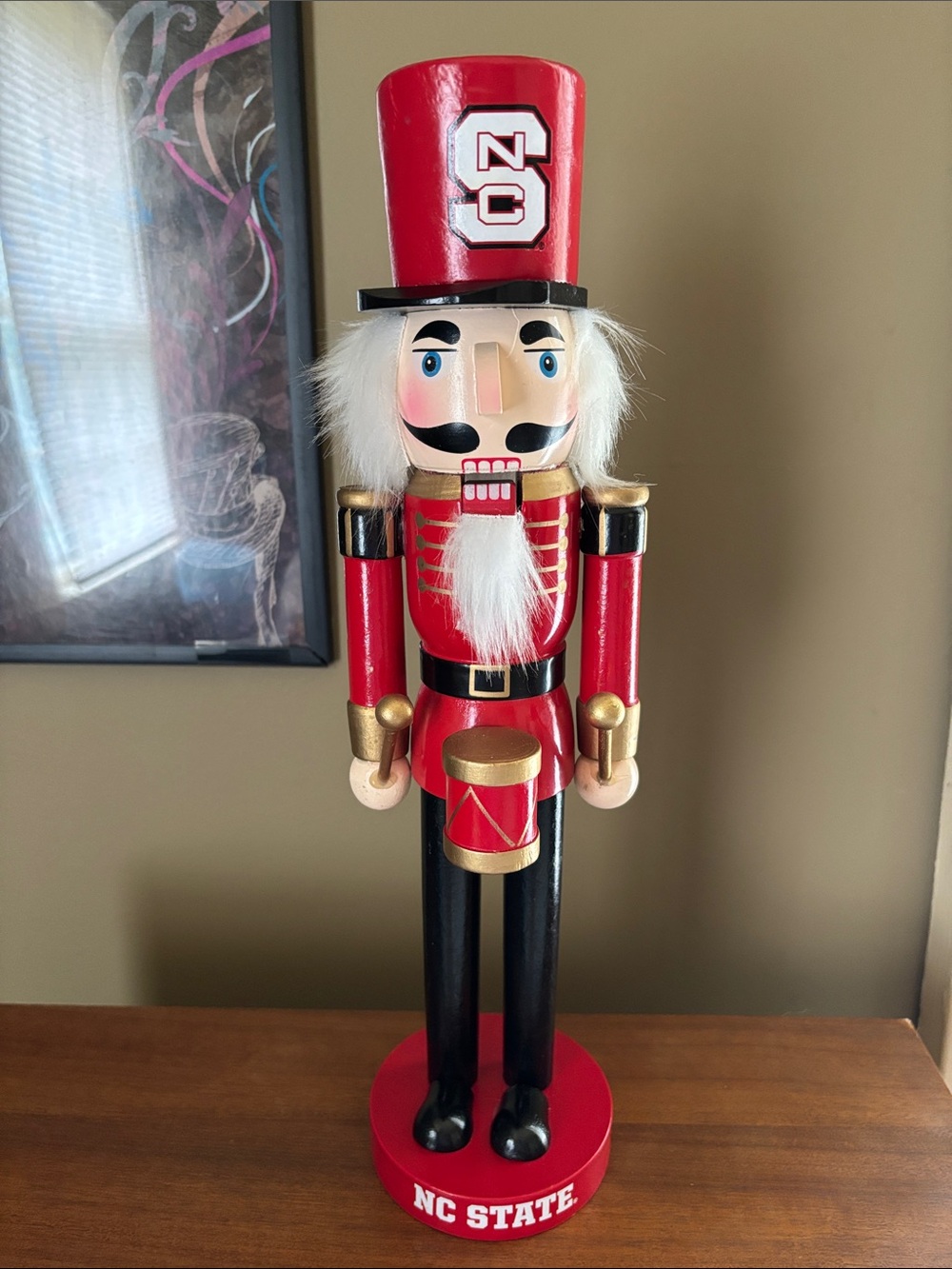 STATE Red and Black NC State Nutcracker with Gold Accents